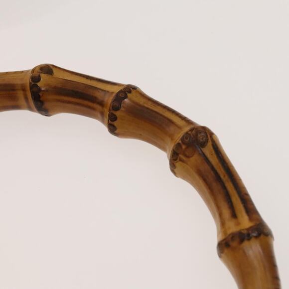 GUCCI Bamboo Shoulder Bag Leather Beige Gold 001 2113 001 2113 - Picture 10 of 16